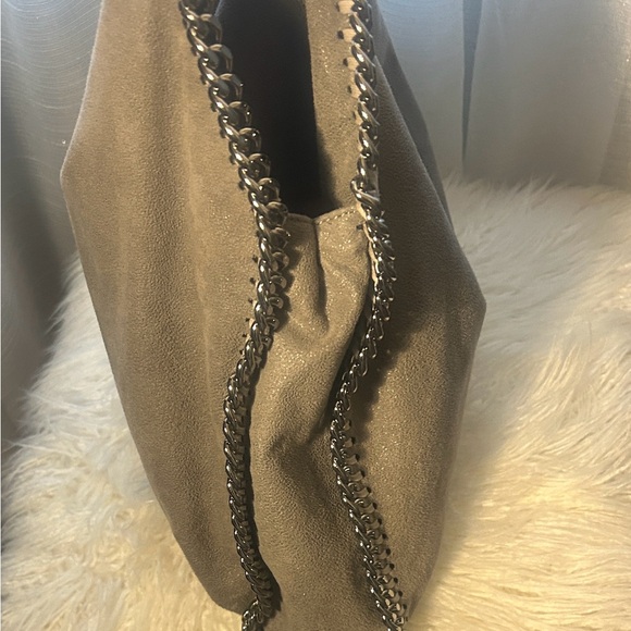 Stella McCartney Silver-Toned Chain Gray Shoulder Bag - Picture 8 of 9